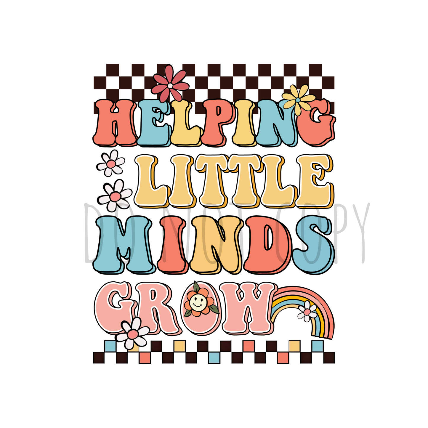 Helping little minds grow DTF transfer A10