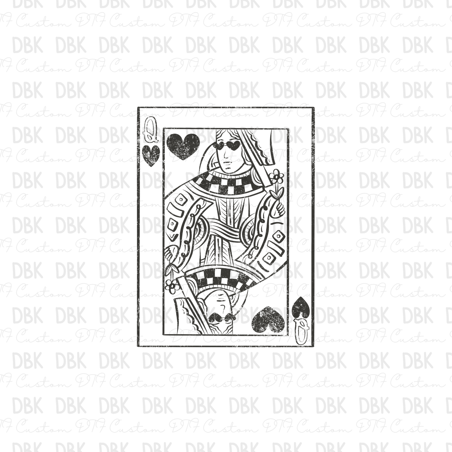 Queen DTF transfer GREY I302