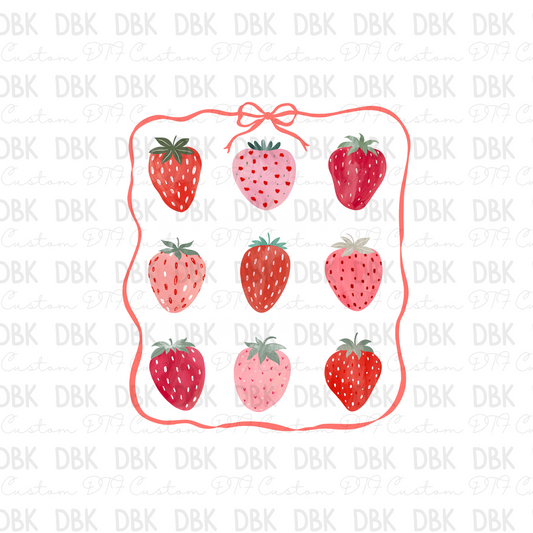 Strawberries DTF Transfer
