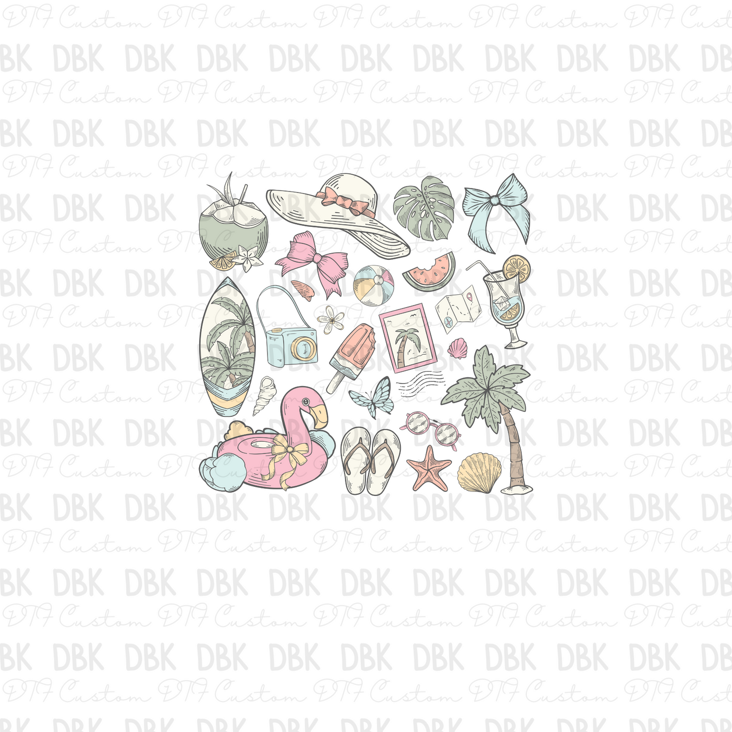 Beach Things DTF Transfer S152