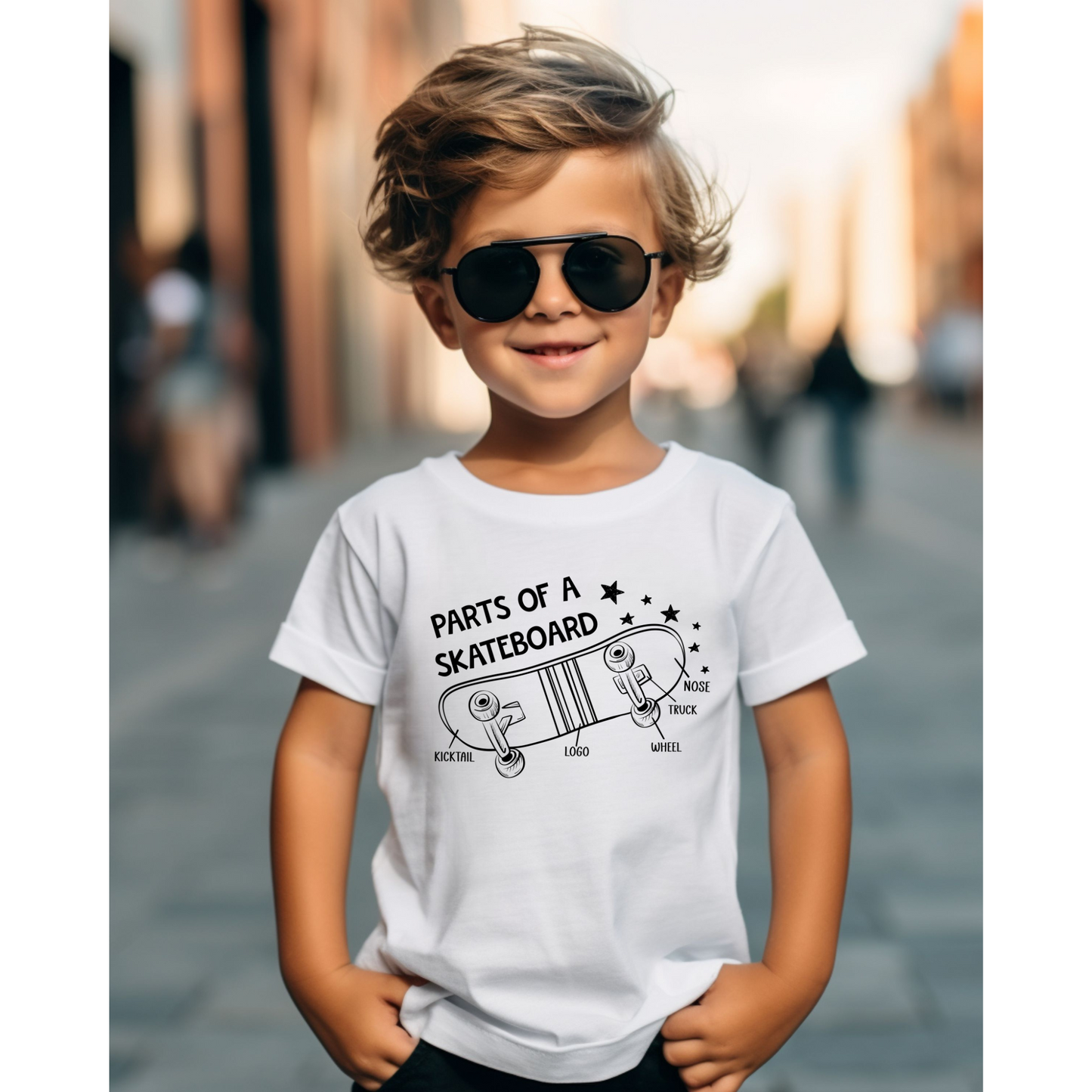 Parts of a skateboard DTF transfer K75