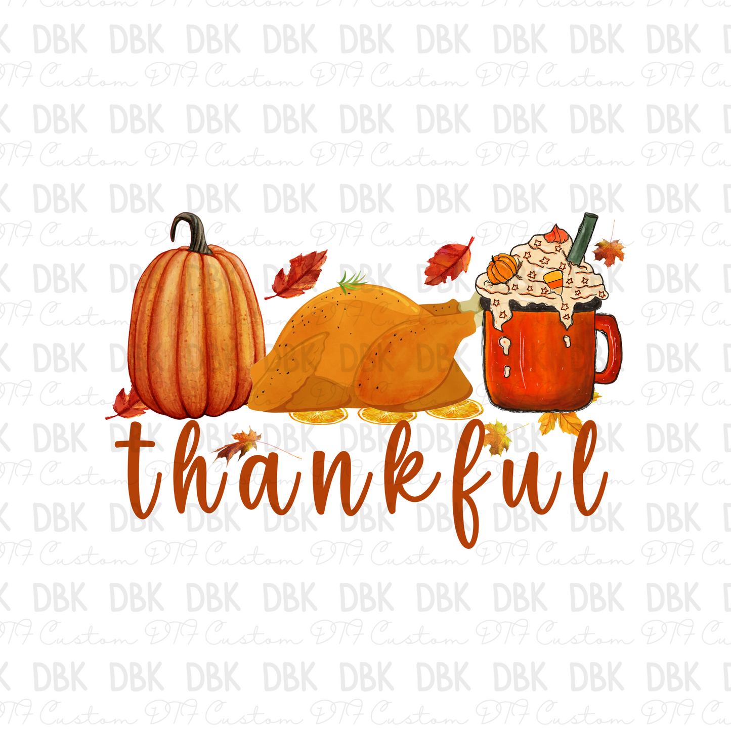 Thankful DTF transfer T6