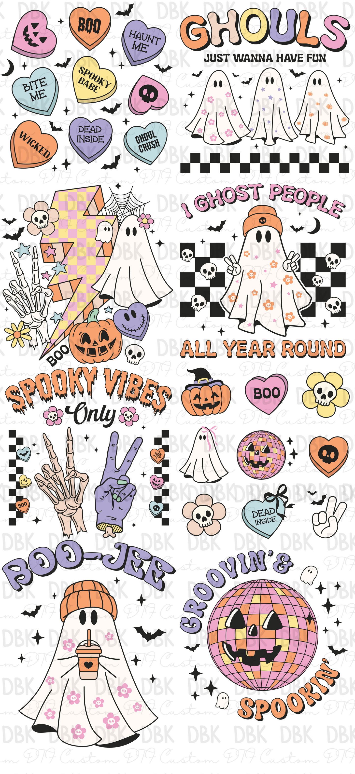 Halloween pre-made gang sheet P133