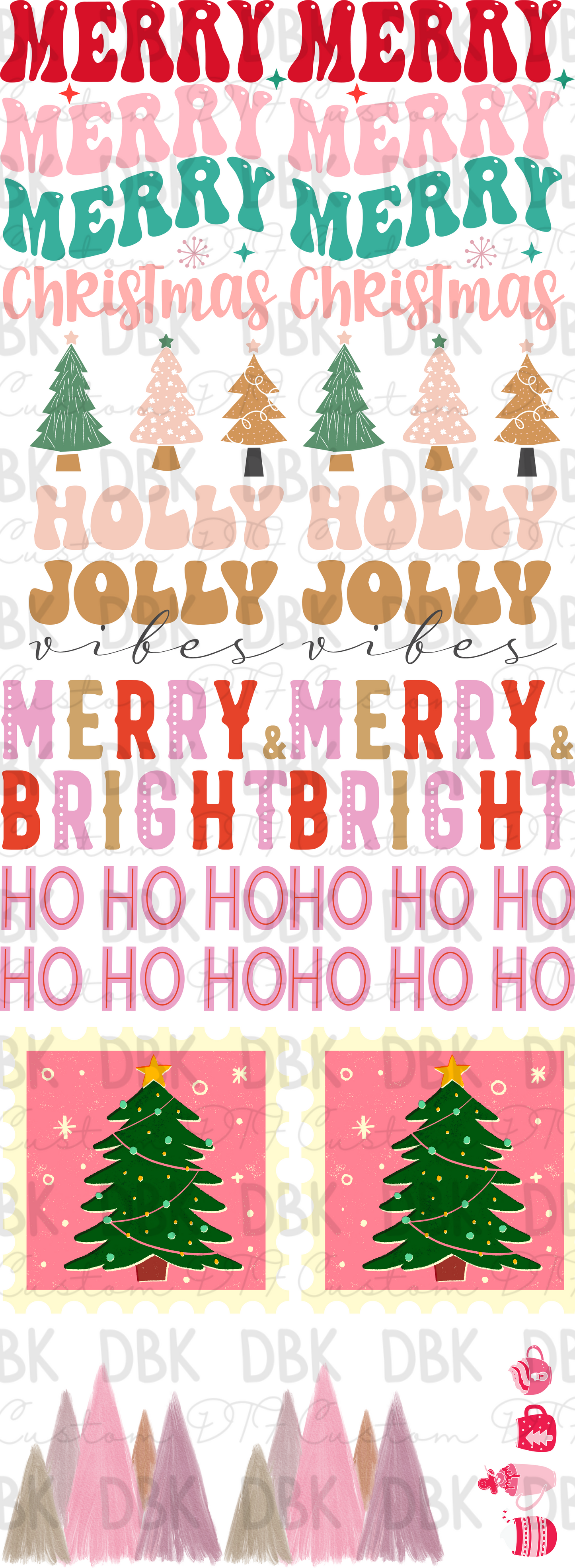 Christmas Pre-Made Gang Sheet 60in P97
