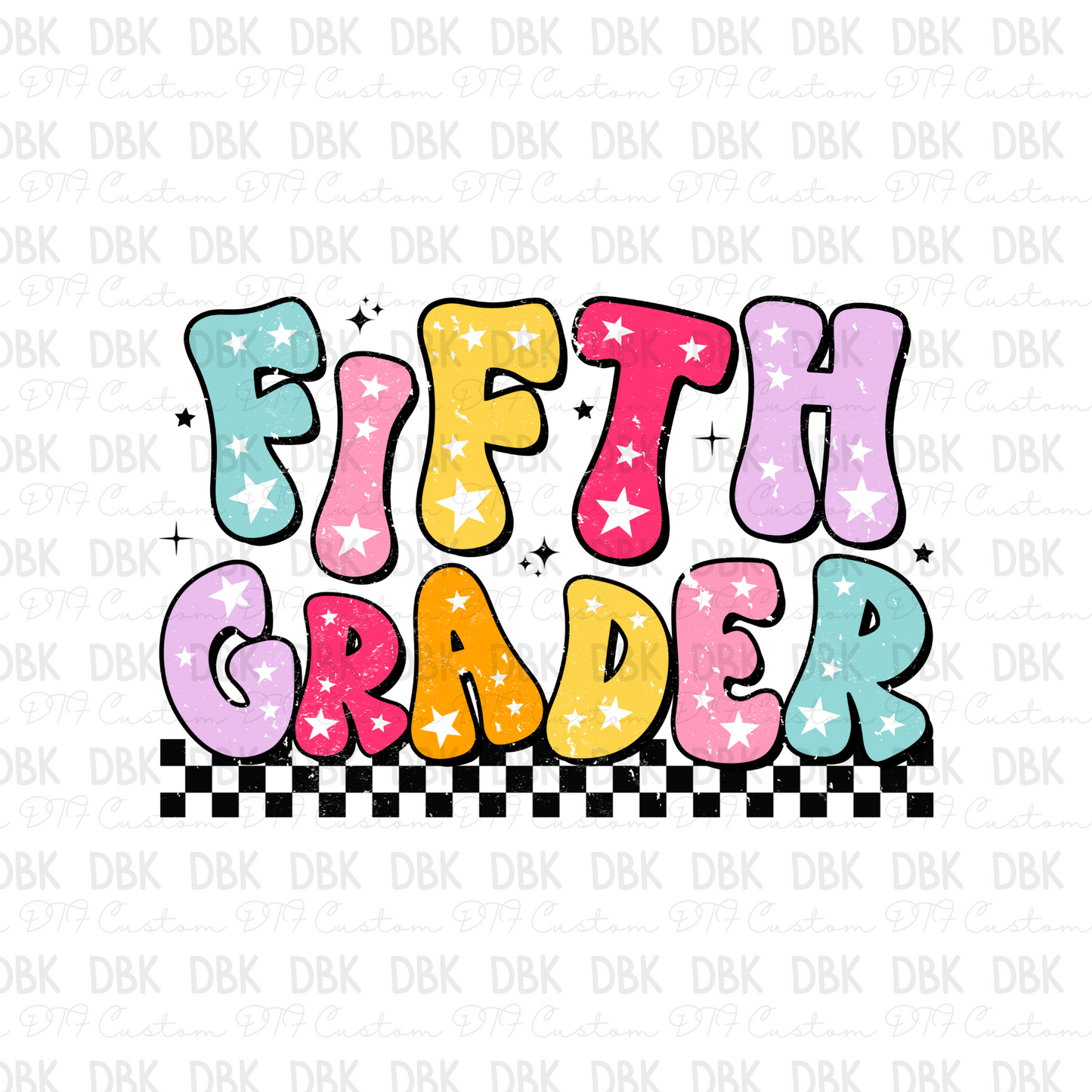 Fifth Grade DTF transfer A164