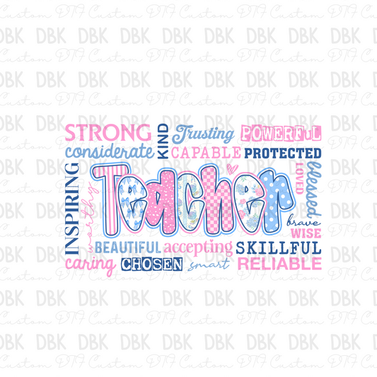 Teacher DTF Transfer A256