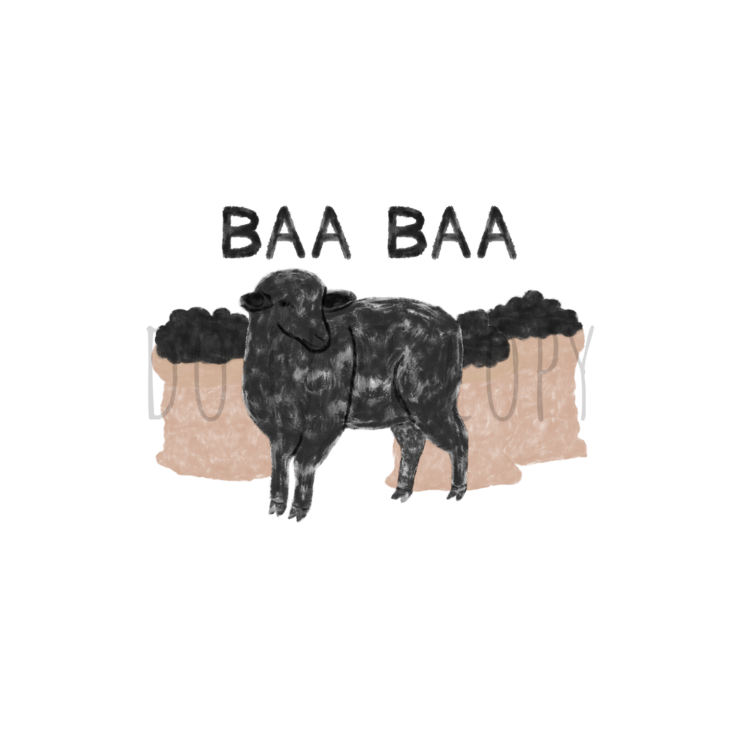 Baa Baa DTF transfer