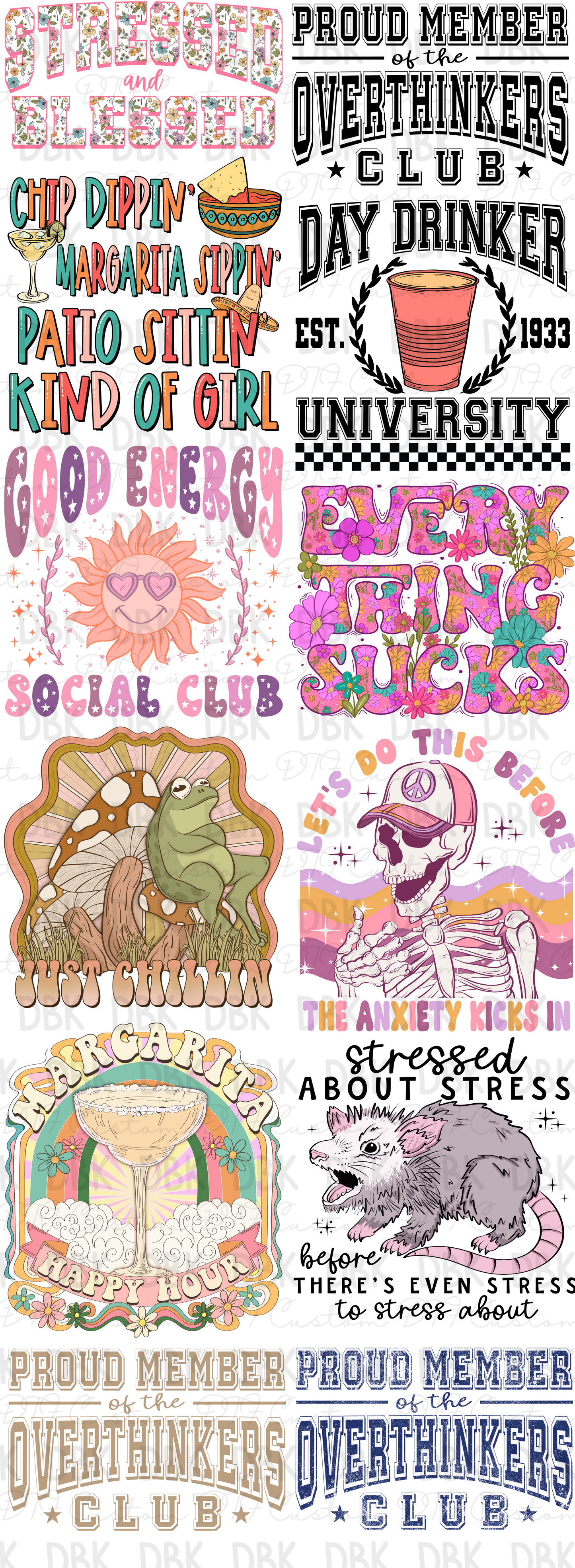 Adult Humor Pre-Made Gang Sheet P41