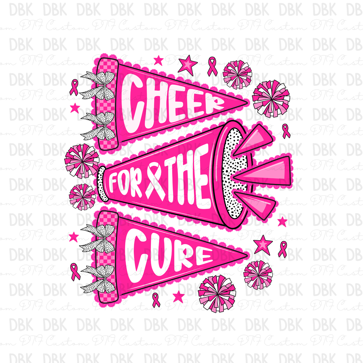 Cheer for the cure DTF Transfer L36