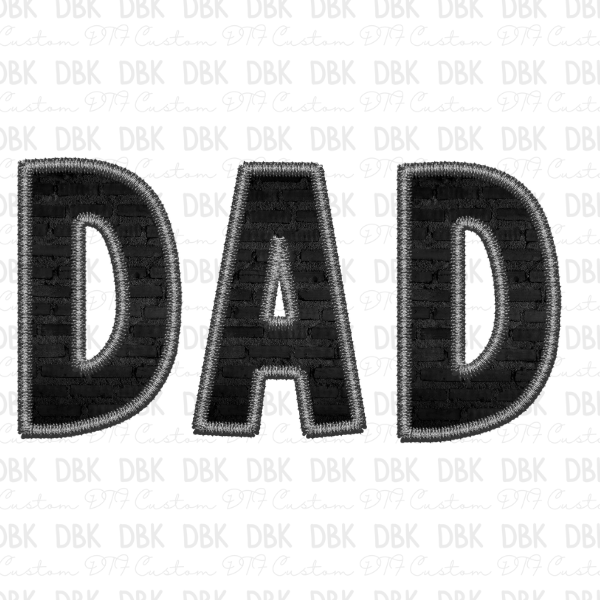 DAD Black DTF transfer DD25