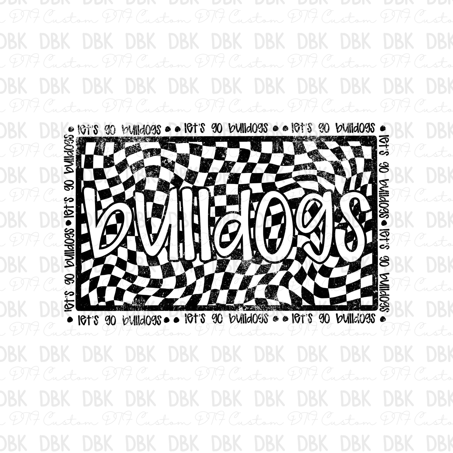 Bulldogs DTF transfer BLACK M134