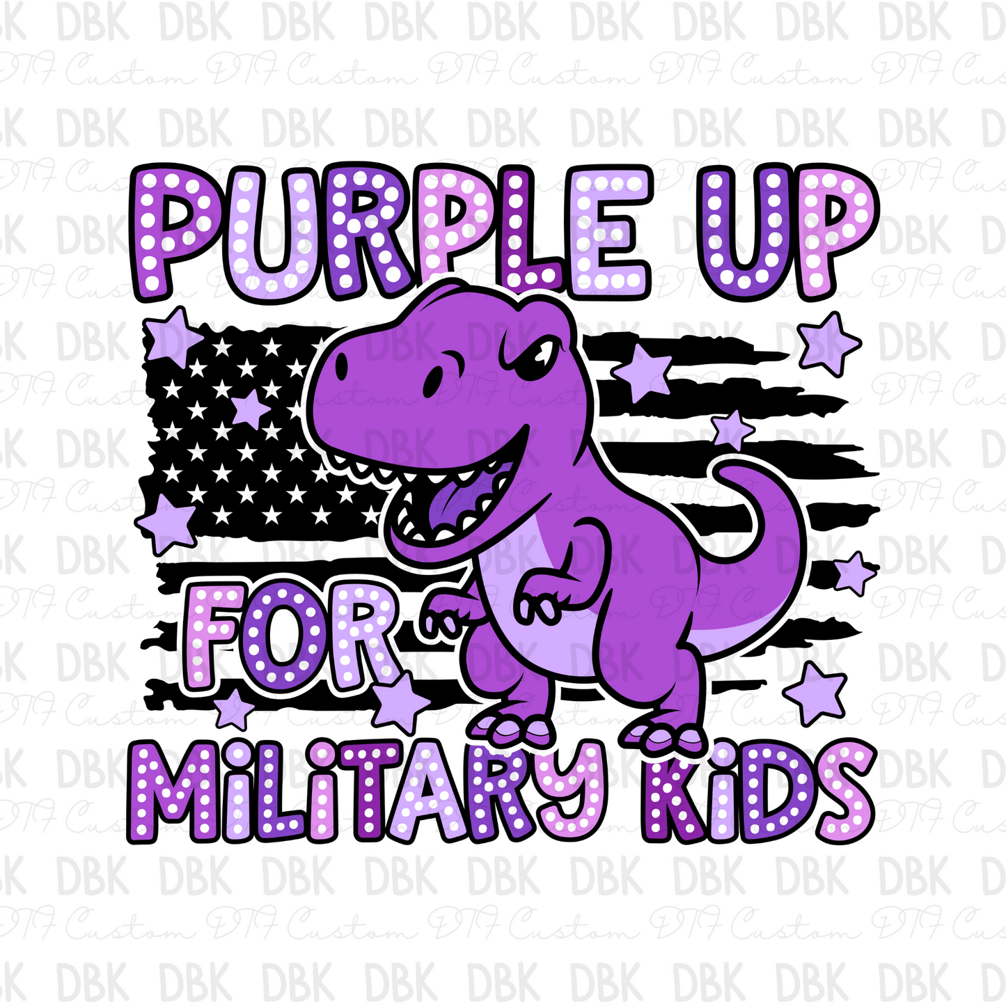 Purple Up DTF Transfer