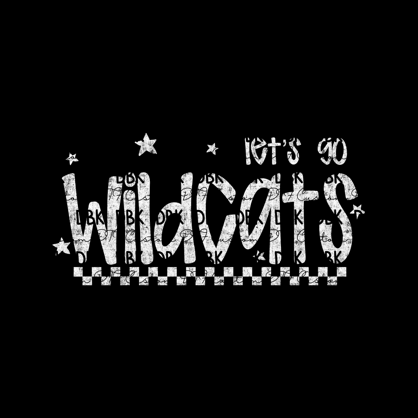 WILDCATS DTF Transfer WHITE