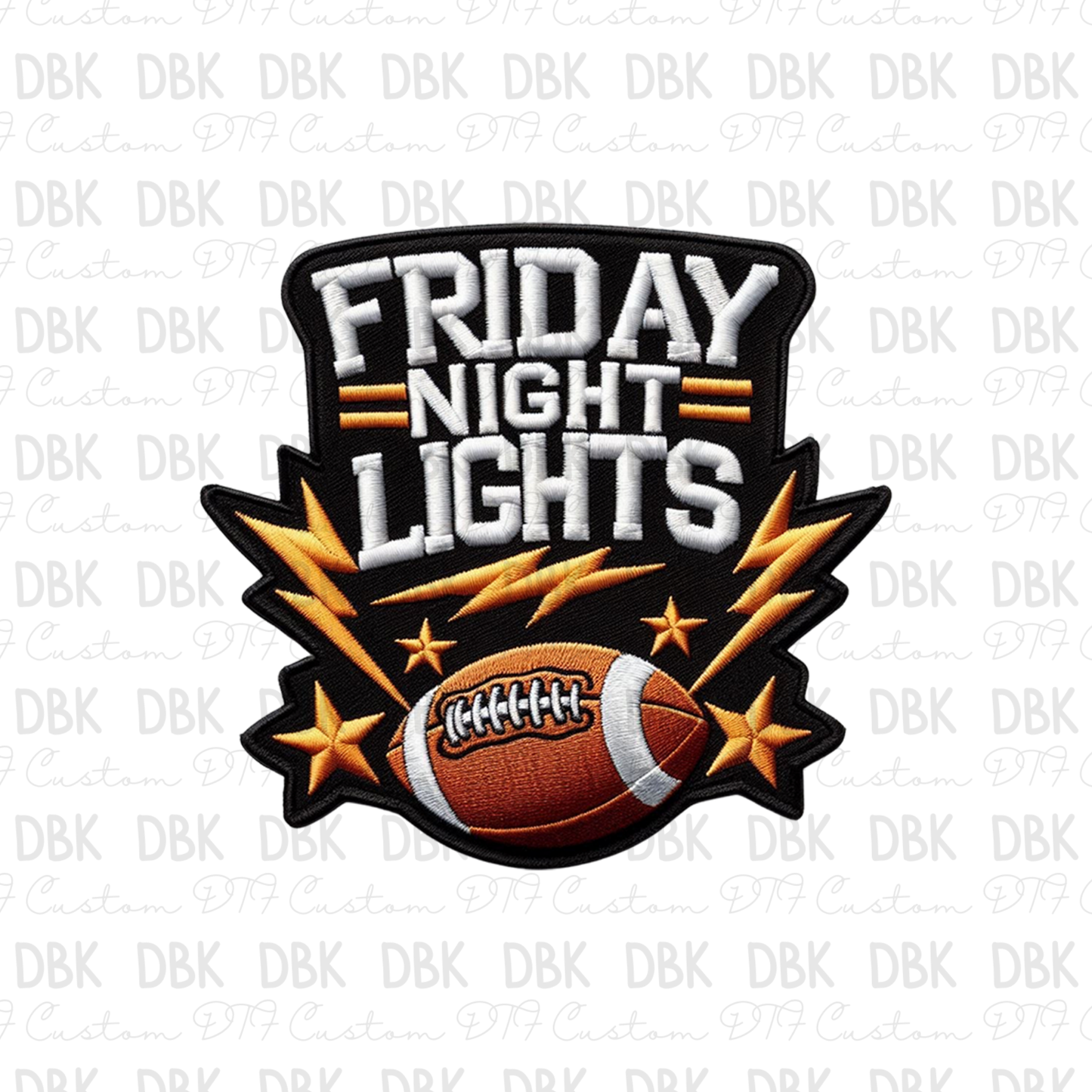 Friday Night Lights DTF transfer B112