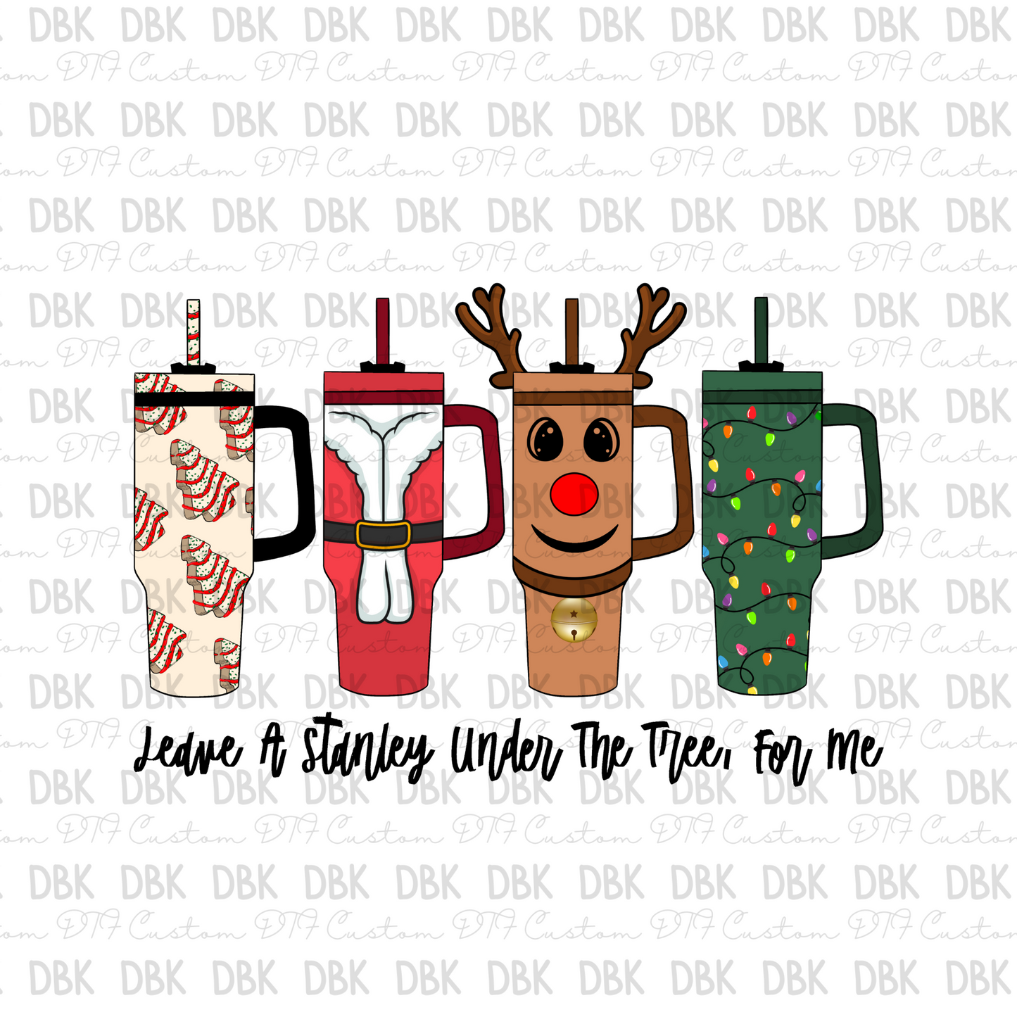 Christmas Cups DTF transfer E9