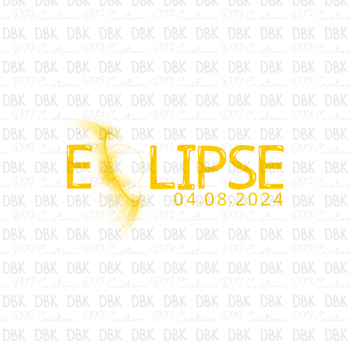 Gold Eclipse DTF Transfer