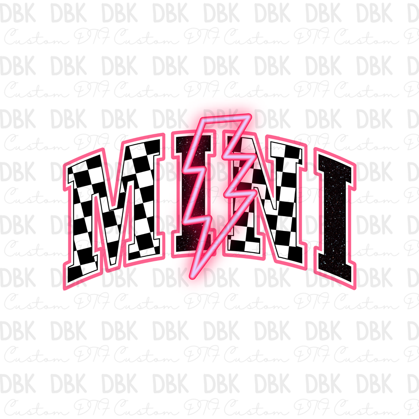 Mini Hot Pink Bolt DTF Transfer K88