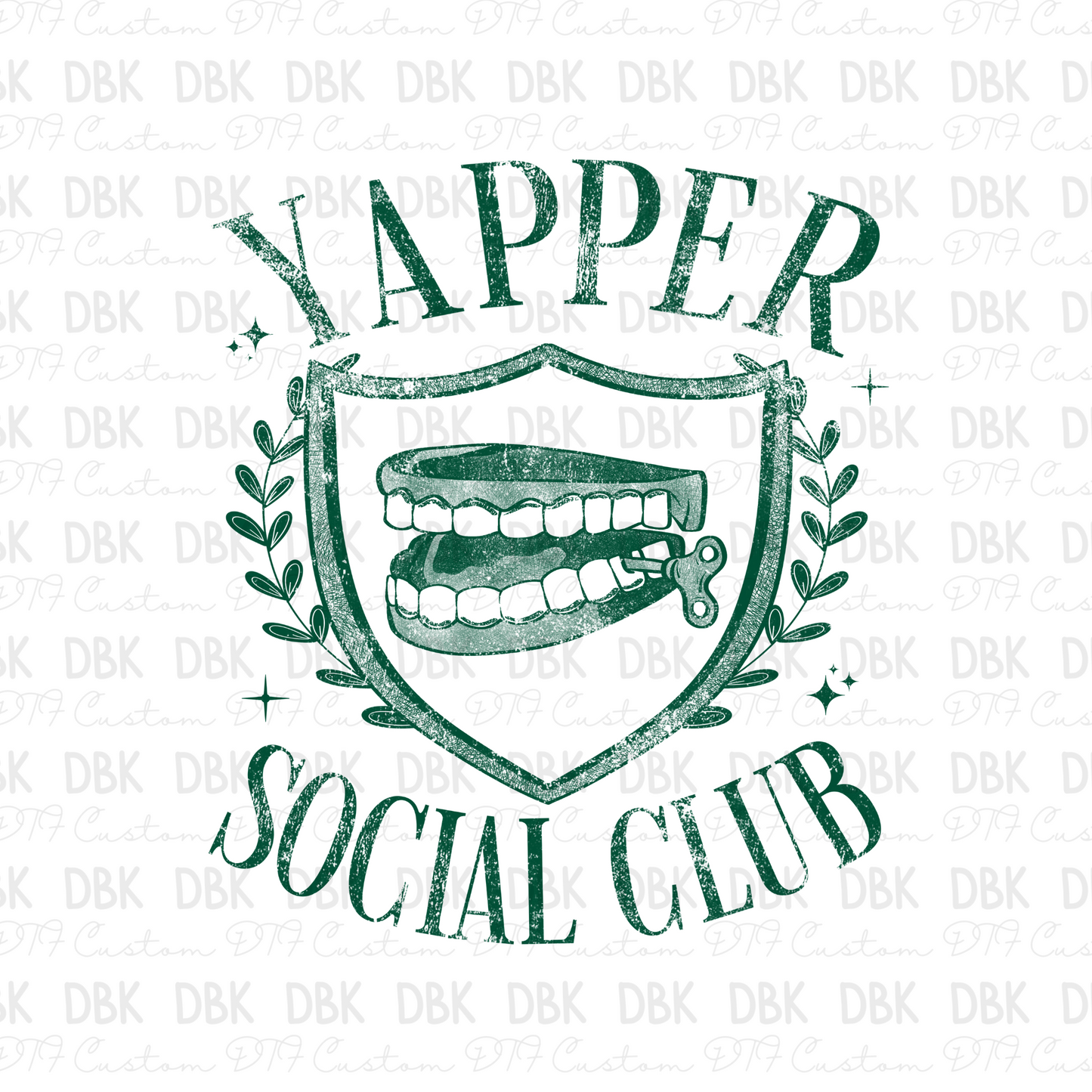 Yapper Social Club DTF Transfer GREEN I222
