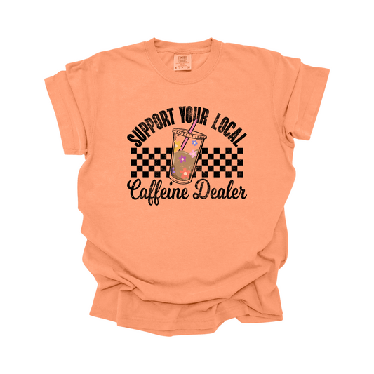 Support your local caffeine dealer DTF Transfer BLACK I250