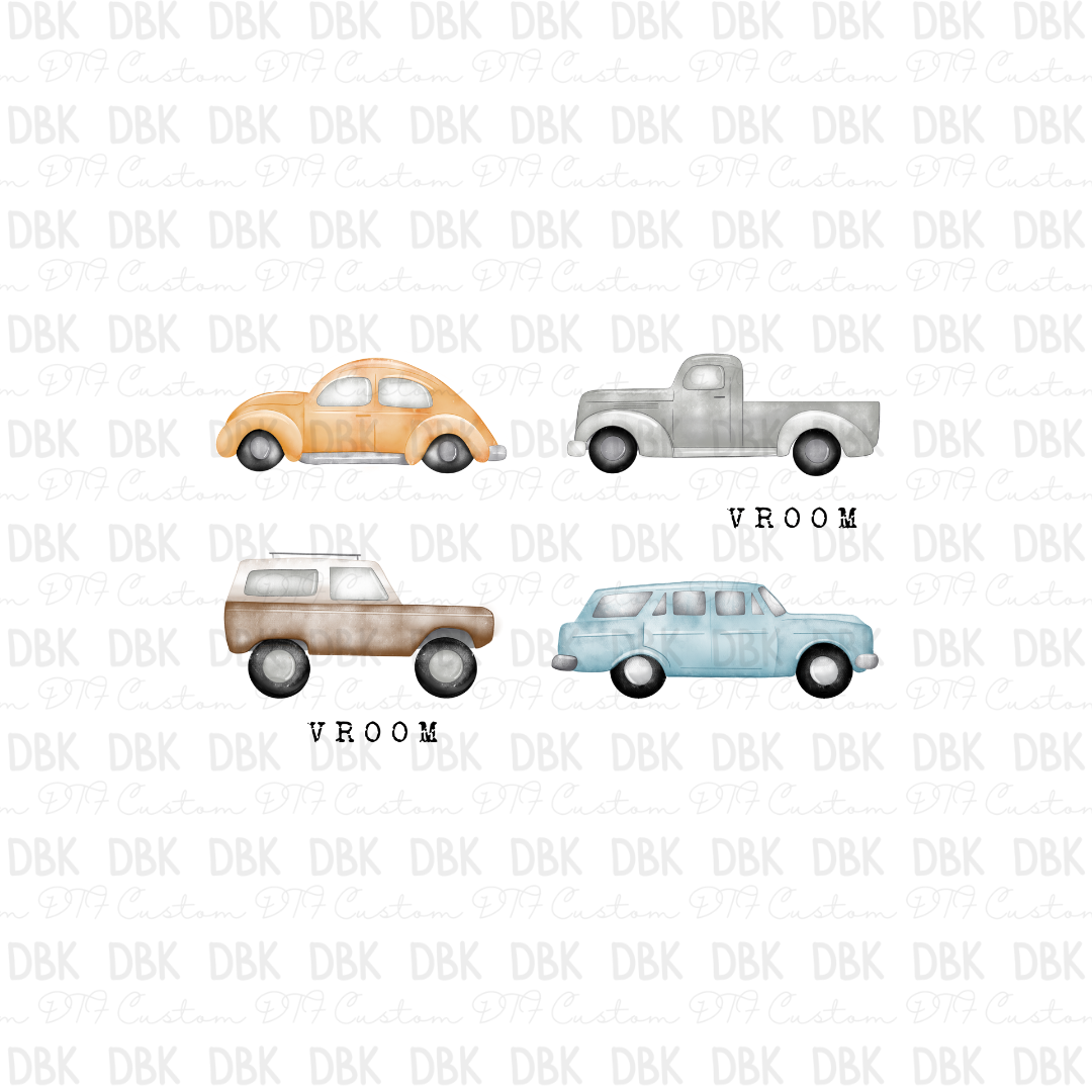 Vroom Vroom DTF transfer