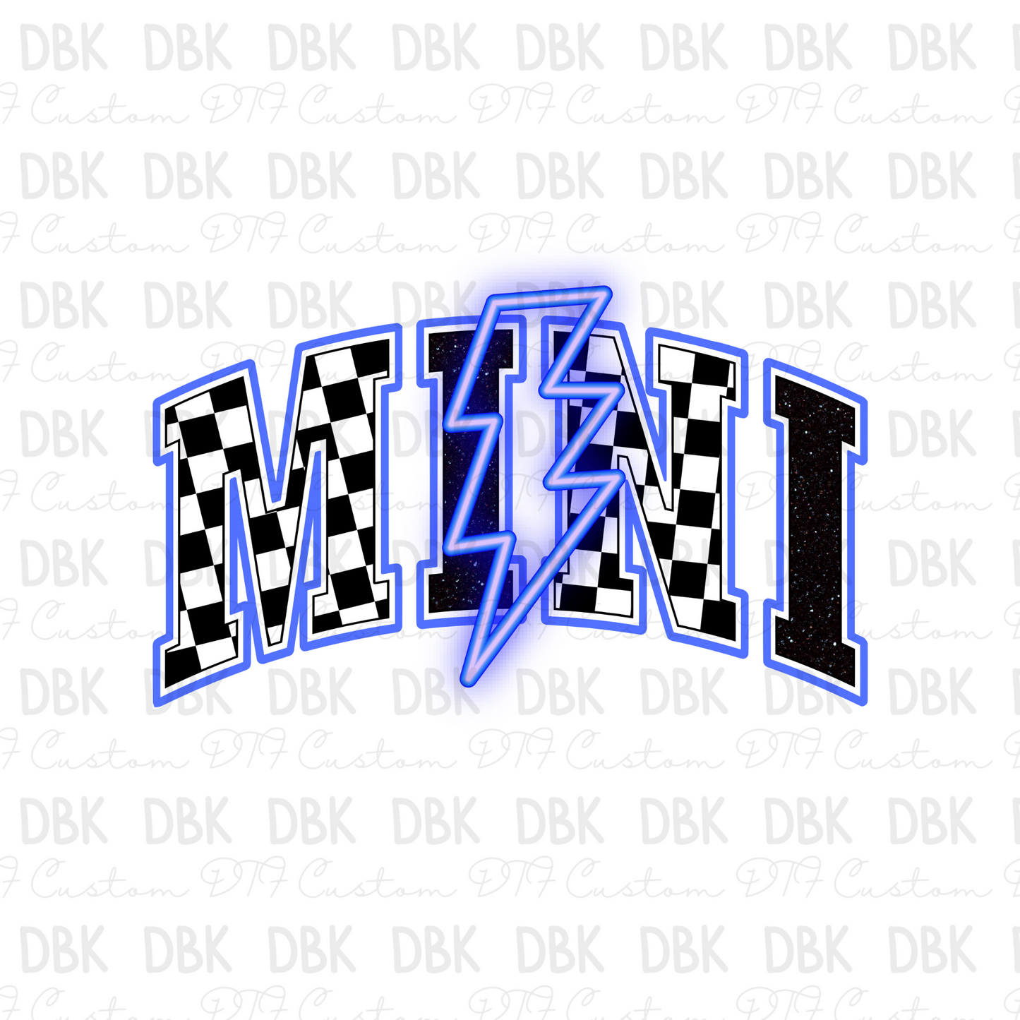 Mini Dark Blue Bolt DTF Transfer K87