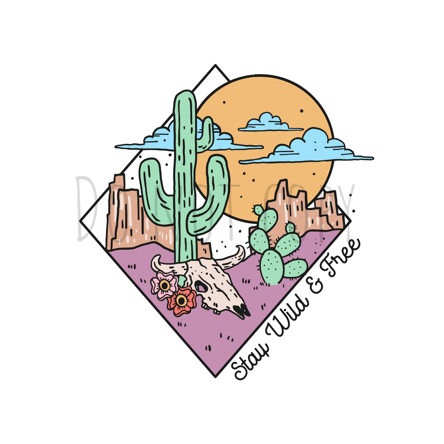 Stay wild and free DTF transfer