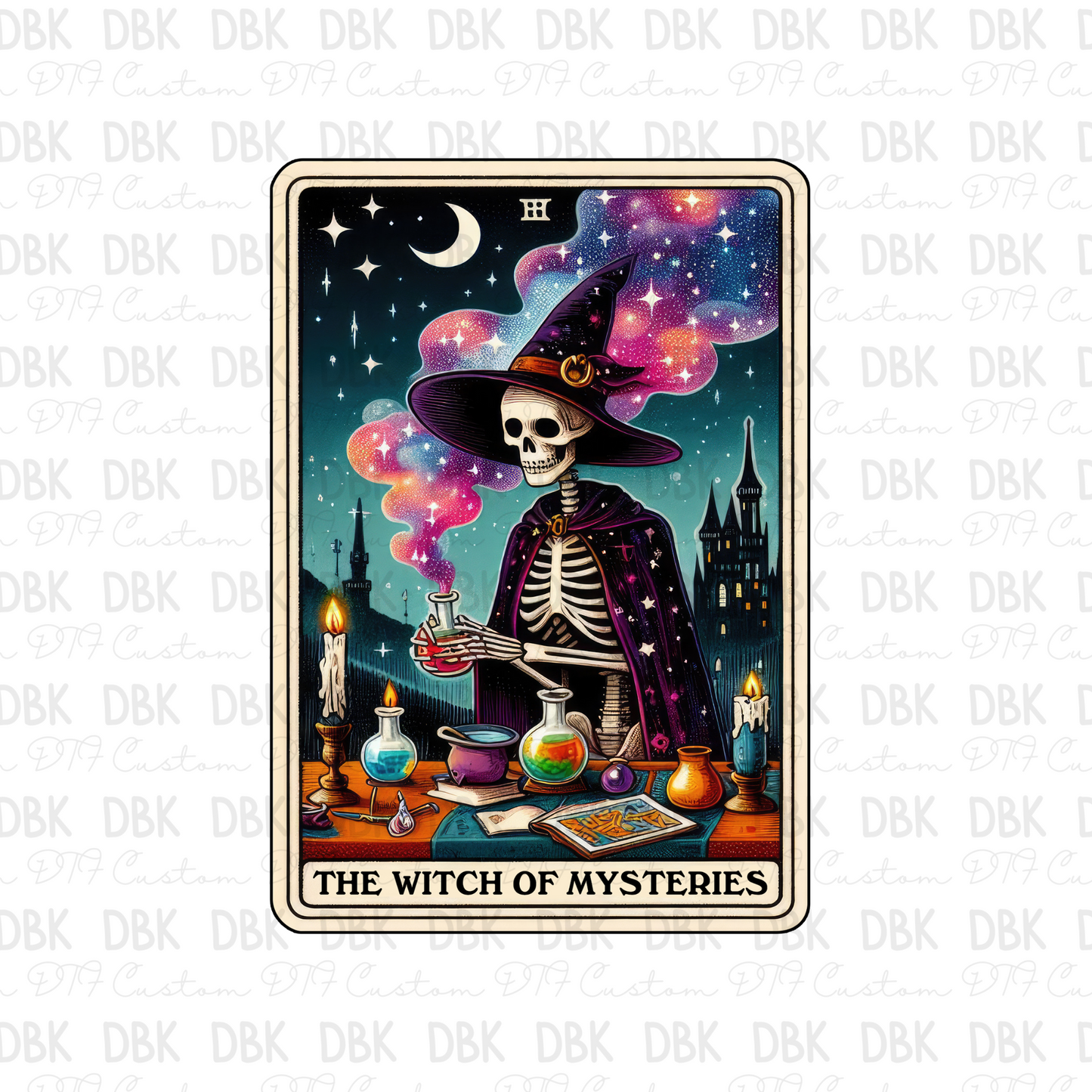The witch of mysteries Tarot DTF transfer
