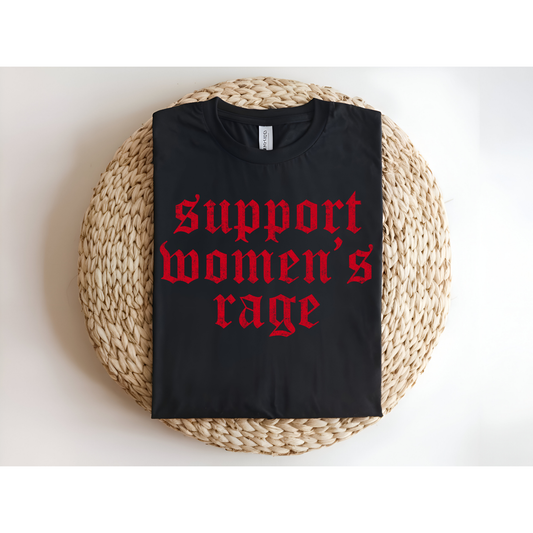 Support Women's Rage DTF Transfer RED
