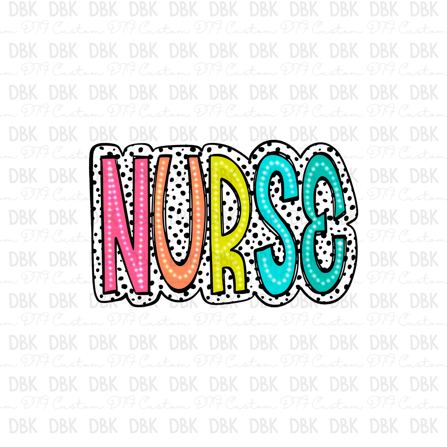 Dalmation Nurse DTF Transfer