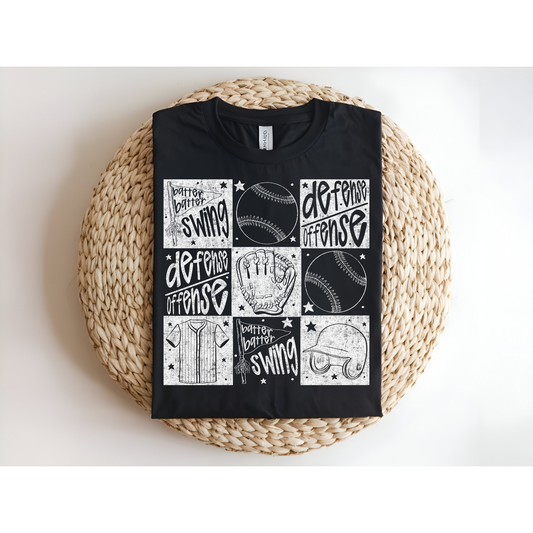 Baseball Things DTF Transfer WHITE C206