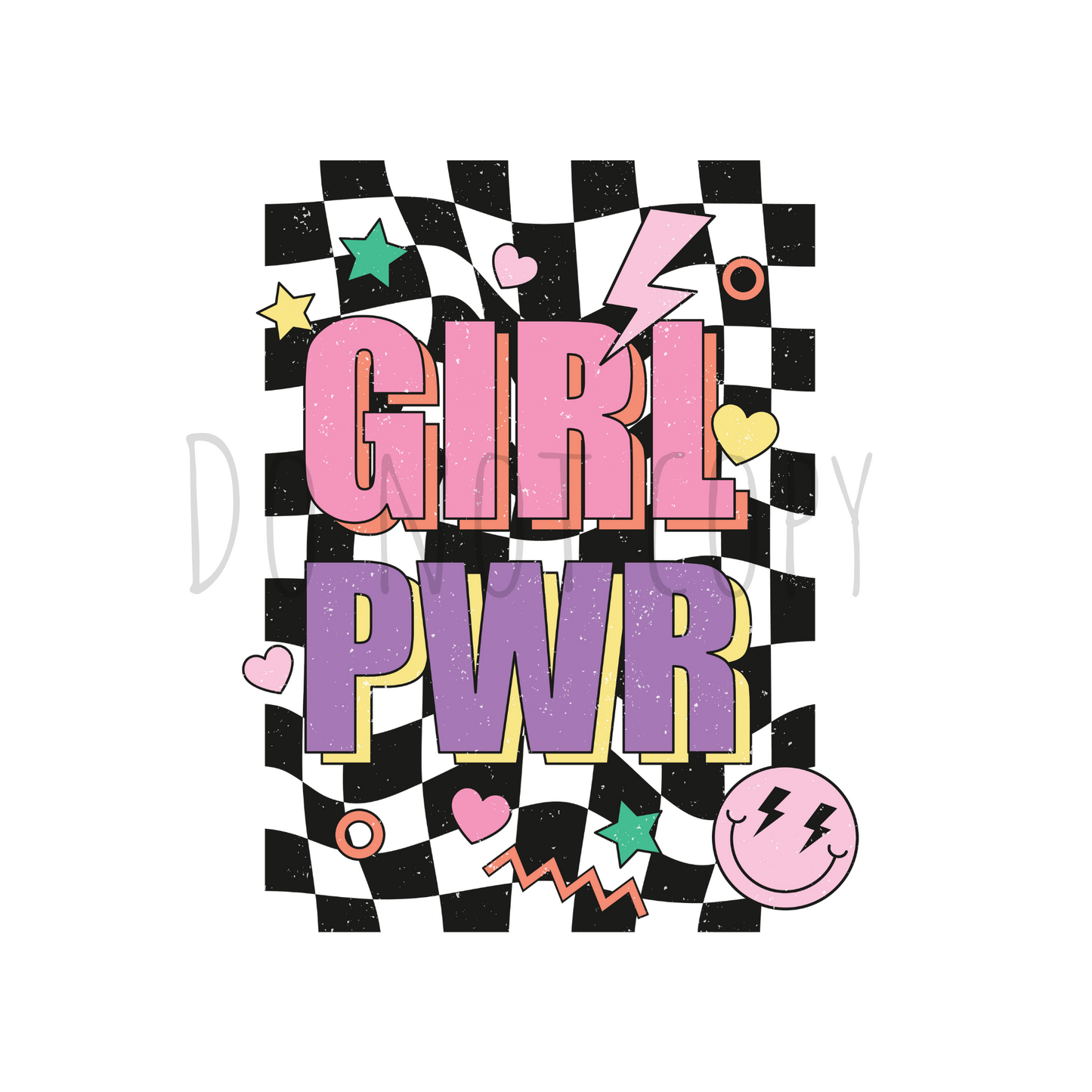 Girl Pwr DTF transfer