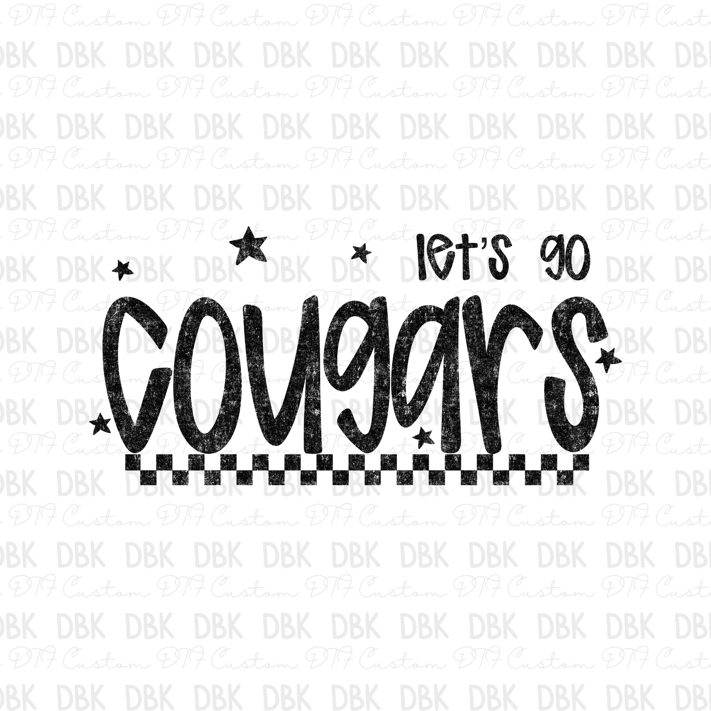 COUGARS DTF Transfer BLACK M178