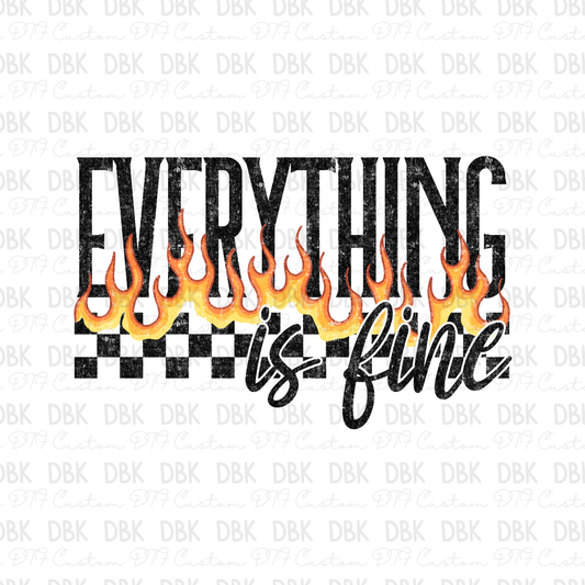 Everything is fine DTF Transfer BLACK I269