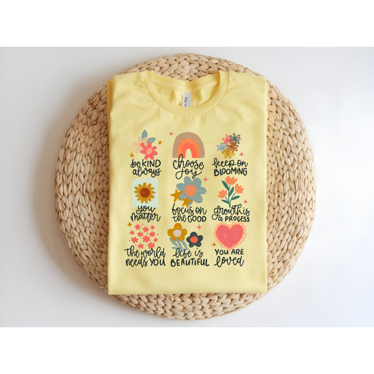 Positive Floral DTF Transfer