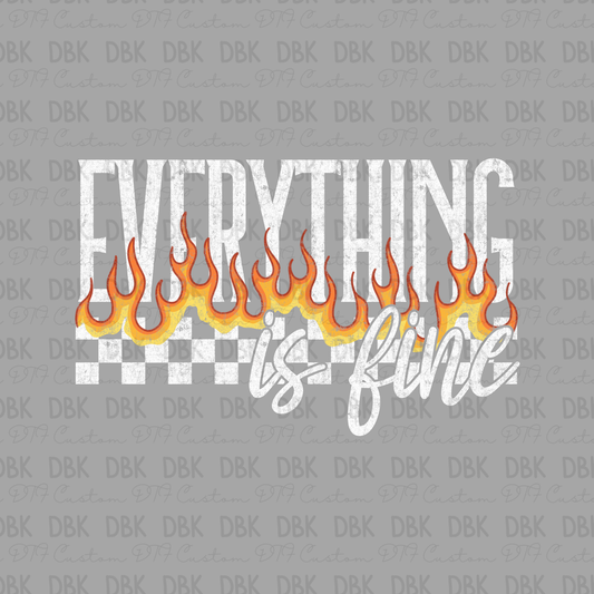 Everything is fine DTF Transfer WHITE I268