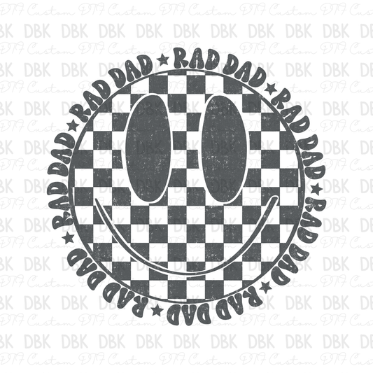 Rad Dad Circle DTF Transfer