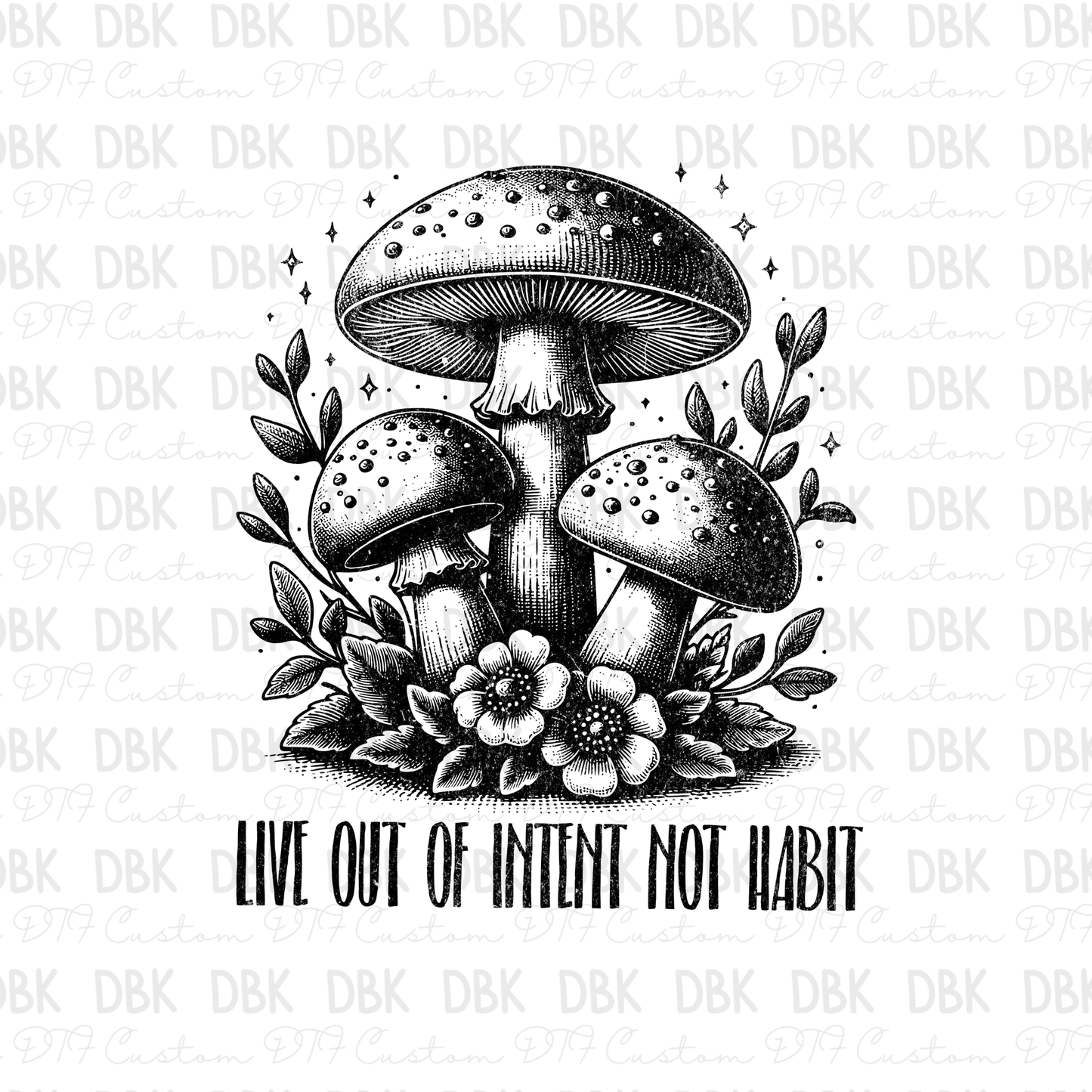 Mushrooms DTF Transfer I240