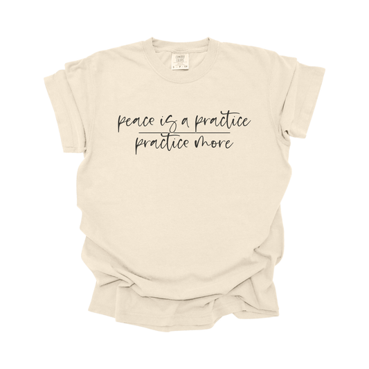 Peace is a practice DTF Transfer GREY Z2