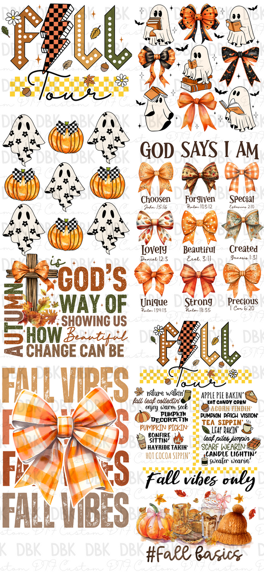 Fall colors pre-made gang sheet P132