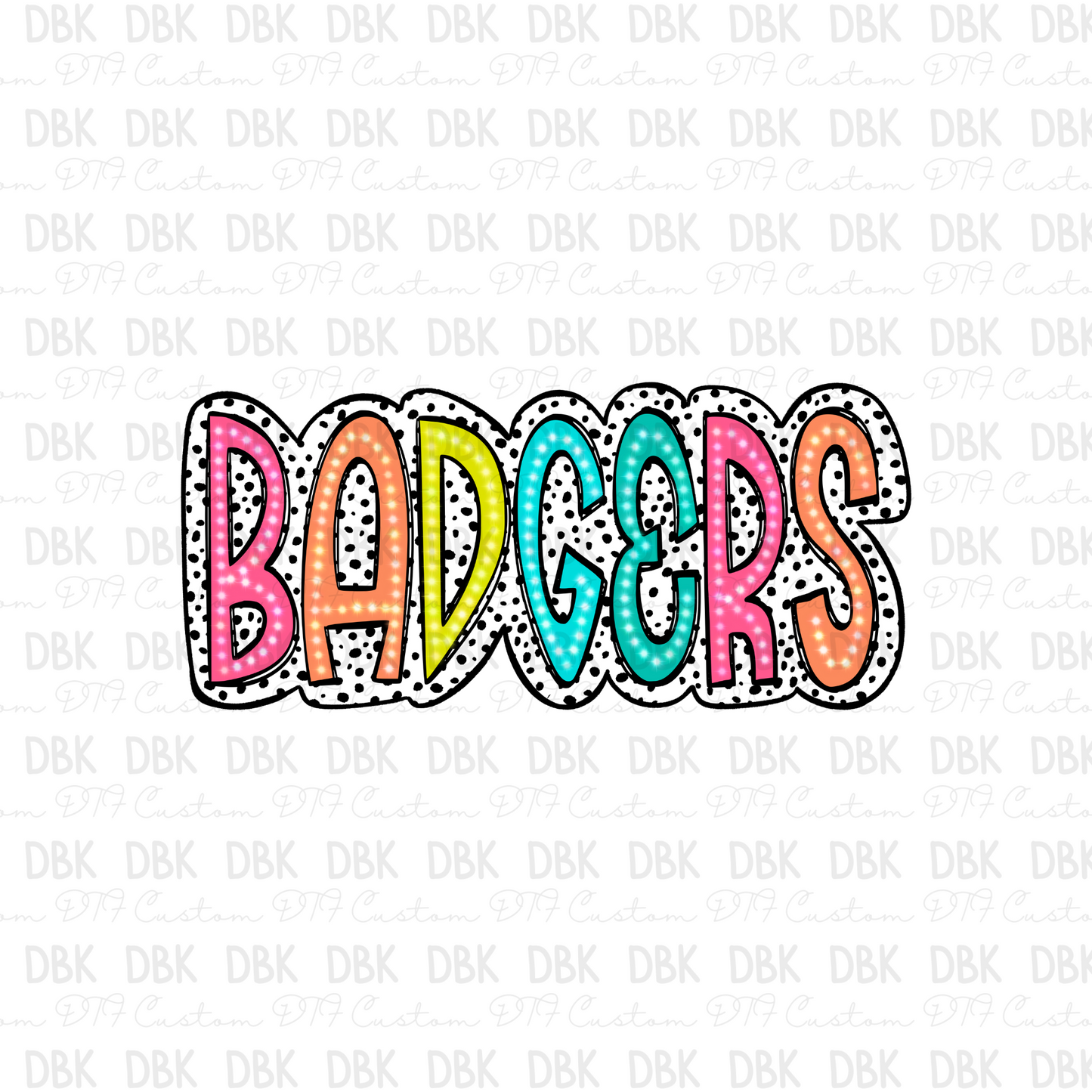Dalmation Badgers DTF Transfer A79