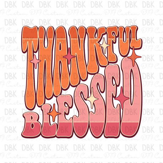 Thankful Blessed DTF TRANSFER T13