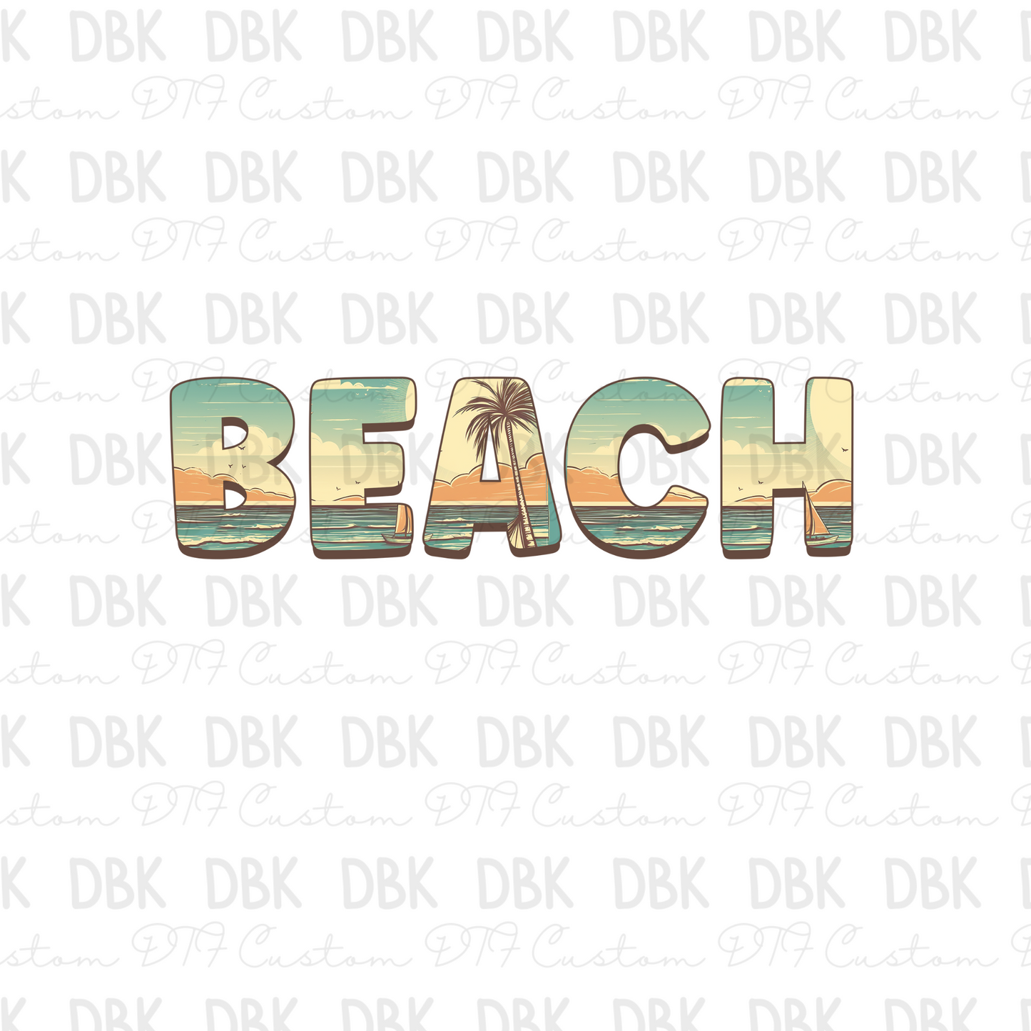 Beach DTF Transfer S2