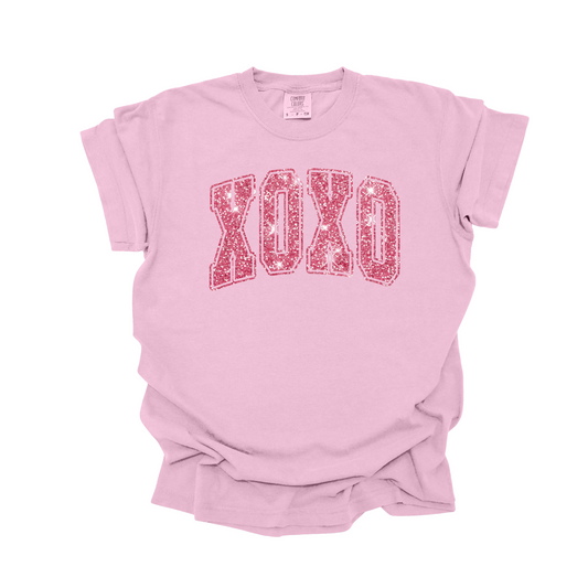 Faux pink XOXO DTF Transfer