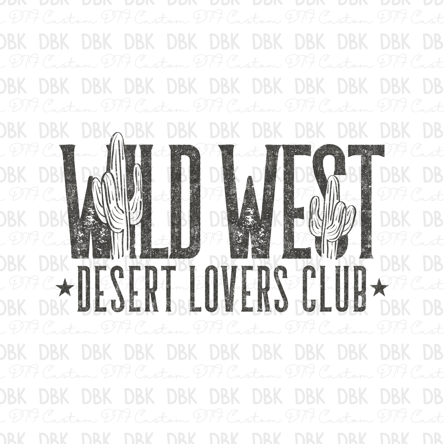 Wild West DTF Transfer GREY