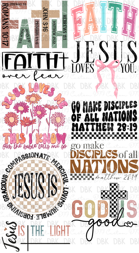 Faith Pre-Made Gang Sheet P147