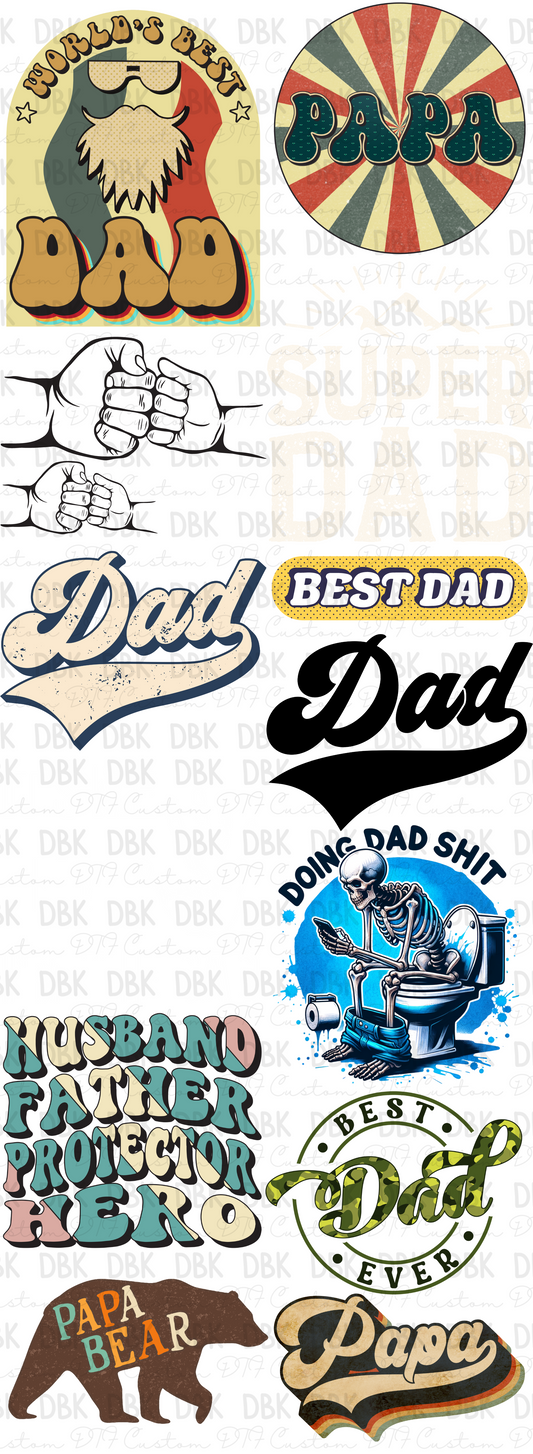 Dad/Papa gang Sheet P108