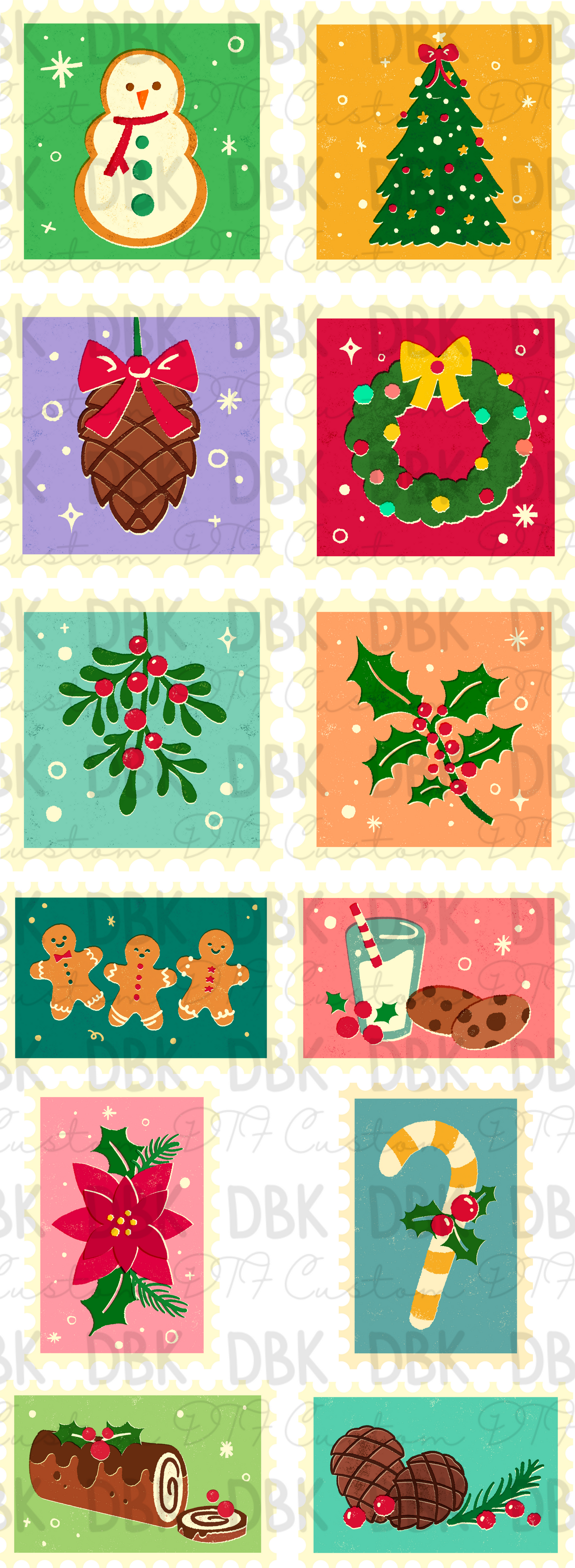 Christmas Stamps Pre-Made Gang Sheet 60in P96