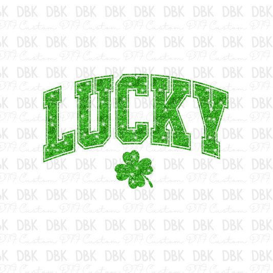 Faux green Lucky DTF Transfer O23