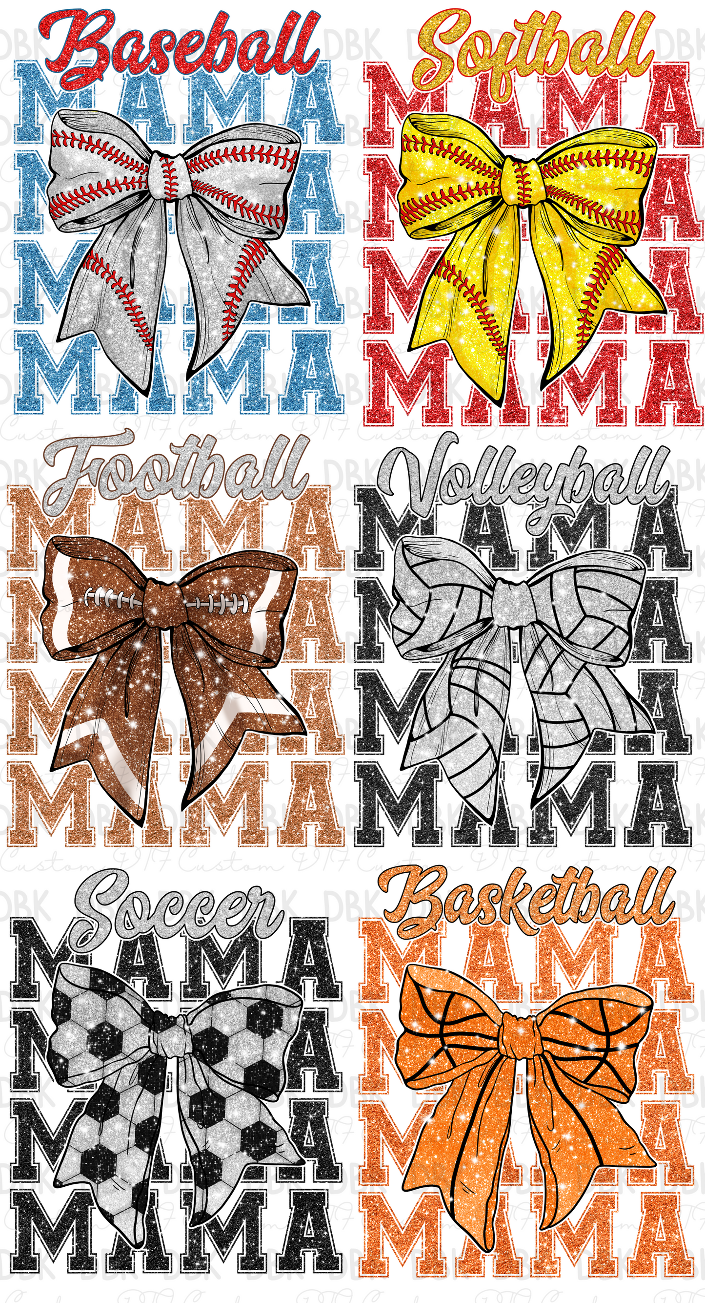 Sports Mama Pre-Made Gang Sheet P161