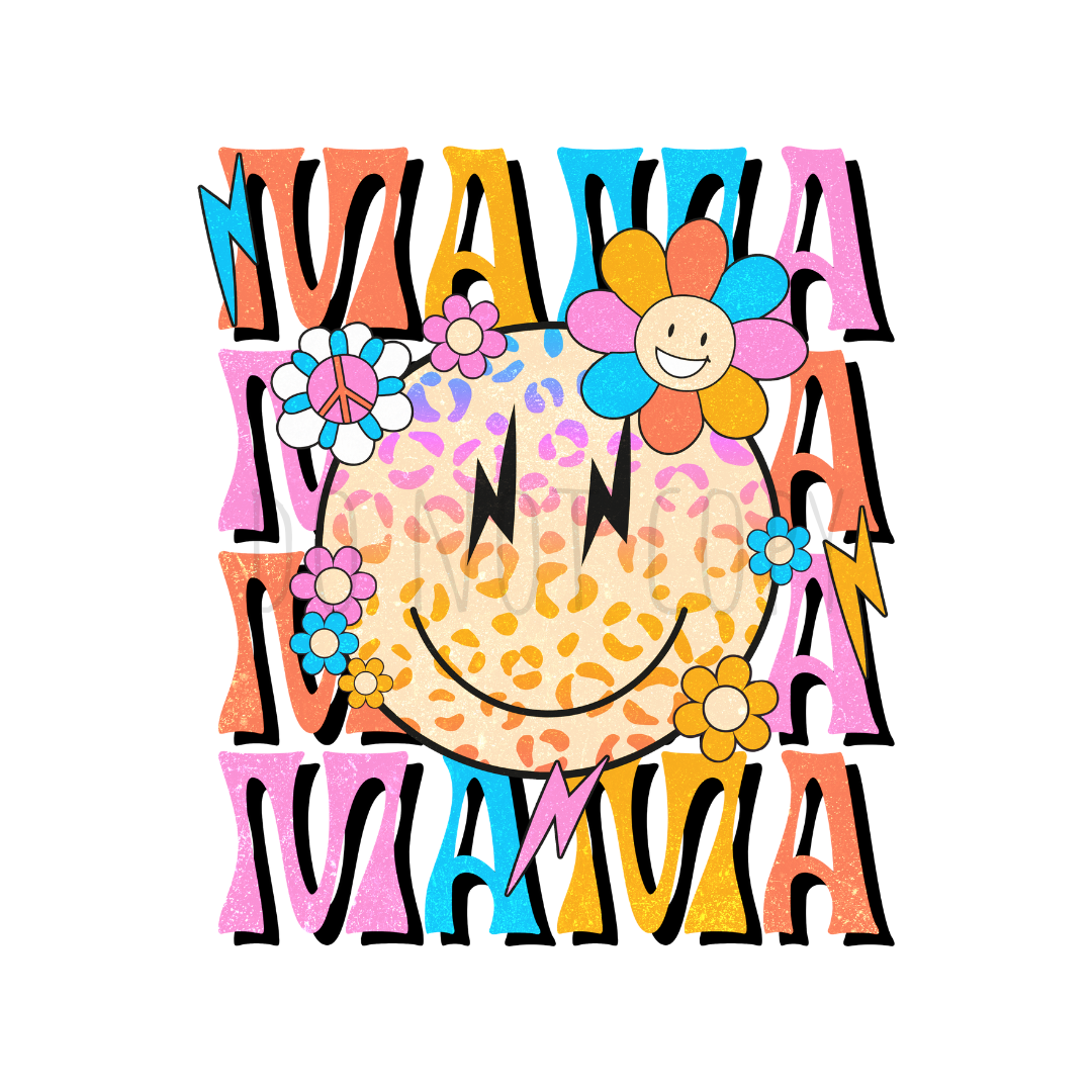 Mama smiley face DTF transfer N160